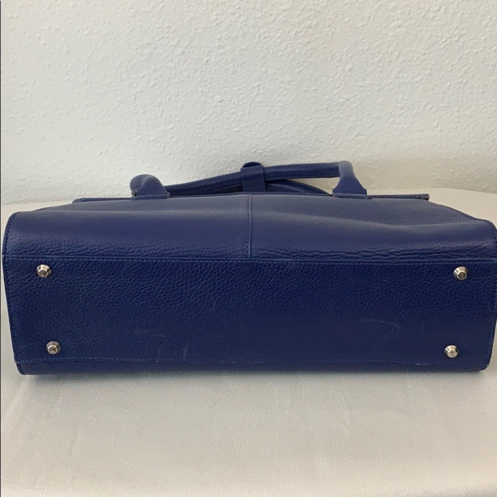 💕SOLD💕 Prune Bovine Leather Satchel Handbag - Picture 4 of 8